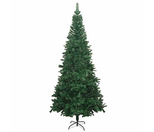 Árbol de Navidad artificial con luces y bolas verde 240 cm