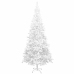 Árbol de Navidad artificial con luces y bolas blanco 240 cm