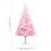 Árbol de Navidad preiluminado con luces y bolas rosa 210 cm