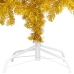 Árbol de Navidad preiluminado con luces y bolas dorado 150 cm