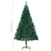 Árbol de Navidad preiluminado con luces y bolas verde 150 cm