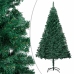 Árbol de Navidad preiluminado con luces y bolas verde 240 cm