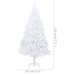 Árbol de Navidad preiluminado con luces y bolas blanco 120 cm