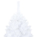 Árbol de Navidad preiluminado con luces y bolas blanco 120 cm