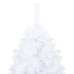 Árbol de Navidad preiluminado con luces y bolas blanco 150 cm