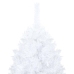 Árbol de Navidad preiluminado con luces y bolas blanco 180 cm