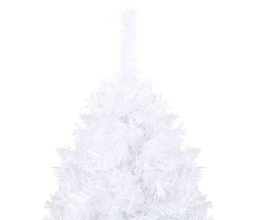 Árbol de Navidad preiluminado con luces y bolas blanco 240 cm