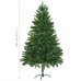 Árbol de Navidad preiluminado con luces y bolas verde 150 cm