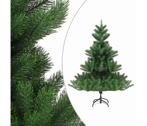 Árbol de Navidad abeto Nordmann con LEDs y bolas verde 120 cm