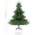 Árbol de Navidad abeto Nordmann con LEDs y bolas verde 120 cm