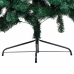 Medio árbol de Navidad con luces y bolas verde 150 cm