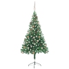 Árbol de Navidad artificial con luces y bolas 380 ramas 150 cm