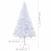 Árbol de Navidad artificial con luces y bolas 230 ramas 120 cm