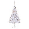 Árbol de Navidad artificial con luces y bolas 380 ramas 150 cm