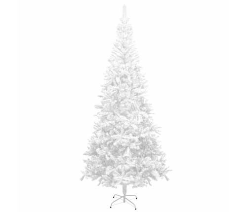 Árbol de Navidad artificial con luces y bolas blanco 240 cm