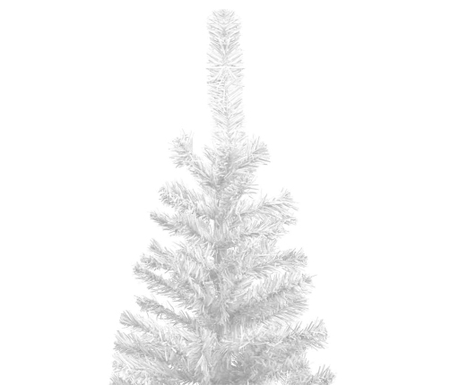 Árbol de Navidad artificial con luces y bolas blanco 240 cm