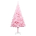 Árbol de Navidad preiluminado con luces y bolas rosa 210 cm