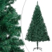 Árbol de Navidad preiluminado con luces y bolas verde 150 cm