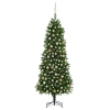 Árbol de Navidad artificial con luces y bolas verde 240 cm