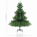 Árbol de Navidad abeto Nordmann con LEDs y bolas verde 150 cm