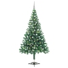 Árbol de Navidad artificial con luces y bolas 230 ramas 120 cm