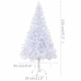 Árbol de Navidad artificial con luces y bolas 230 ramas 120 cm