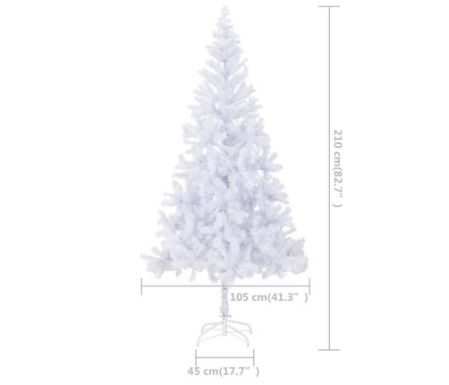 Árbol de Navidad artificial con luces y bolas 910 ramas 210 cm