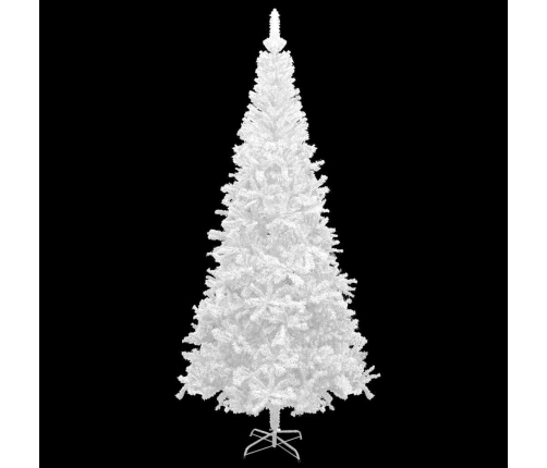 Árbol de Navidad artificial con luces y bolas blanco 240 cm