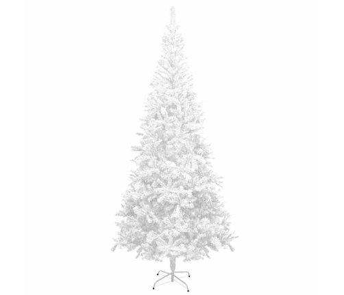 Árbol de Navidad artificial con luces y bolas blanco 240 cm