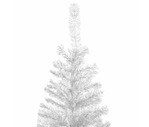 Árbol de Navidad artificial con luces y bolas blanco 240 cm