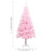 Árbol de Navidad preiluminado con luces y bolas rosa 150 cm