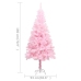 Árbol de Navidad preiluminado con luces y bolas rosa 180 cm