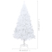 Árbol de Navidad preiluminado con luces y bolas blanco 120 cm