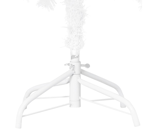 Árbol de Navidad preiluminado con luces y bolas blanco 120 cm