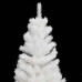 Árbol de Navidad preiluminado con luces y bolas blanco 90 cm