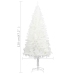 Árbol de Navidad preiluminado con luces y bolas blanco 120 cm