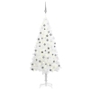 Árbol de Navidad preiluminado con luces y bolas blanco 150 cm