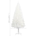 Árbol de Navidad preiluminado con luces y bolas blanco 150 cm