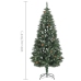 Árbol de Navidad artificial con LED, bolas y piñas 180 cm