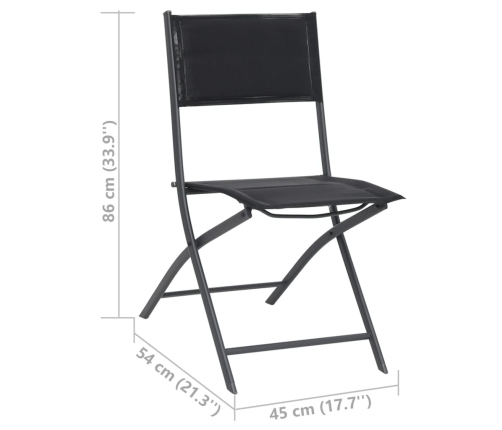 Juego de comedor para jardín 7 piezas acero