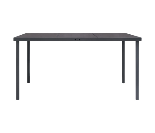 Juego de comedor para jardín 9 piezas acero