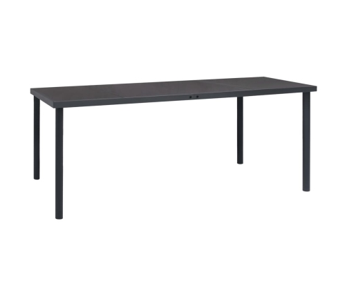 Juego de comedor de jardín 9 piezas acero