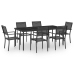 Juego de comedor para jardín 7 piezas acero