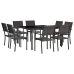 Juego de comedor de jardín 9 piezas acero