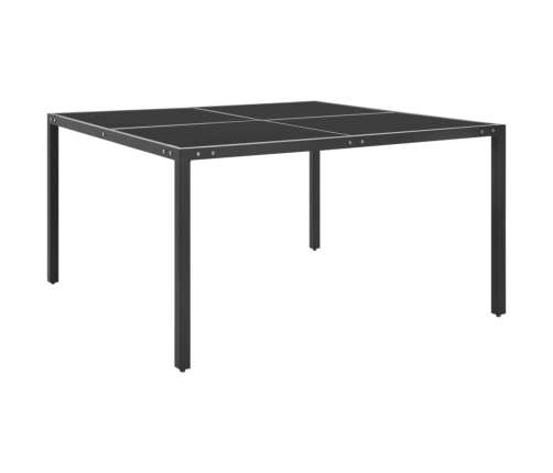 Juego de comedor de jardín 9 piezas acero