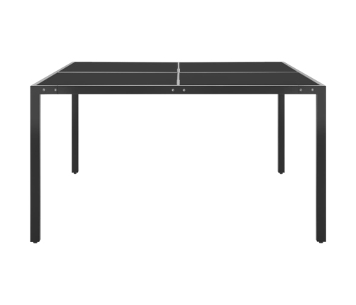 Juego de comedor de jardín 9 piezas acero