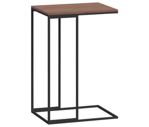 Mesa auxiliar de madera de ingeniería negro 40x30x59 cm