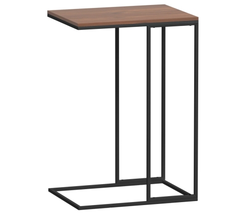 Mesa auxiliar de madera de ingeniería negro 40x30x59 cm