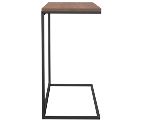 Mesa auxiliar de madera contrachapada negro 55x35x66 cm