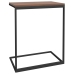 Mesa auxiliar de madera contrachapada negro 55x35x66 cm